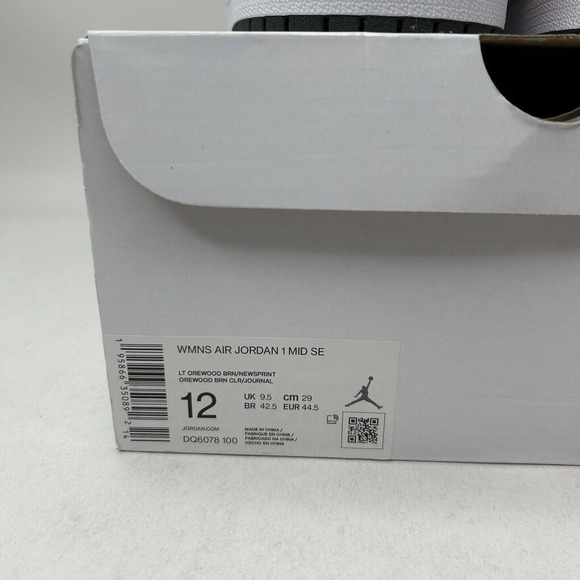 Nike Shoes Air Jordan 1 Mid SE WMNS “Light Orewood Brown” 2023 - Picture 5 of 5